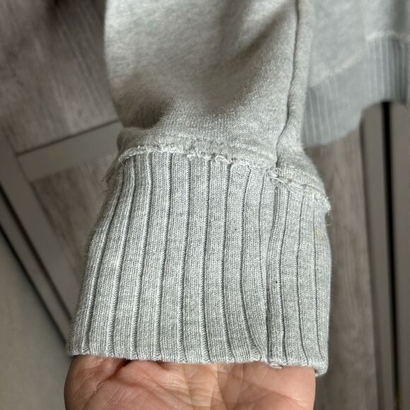 Aerie Sweatshirt Size XS Oversized Mock Neck Pockets Gray Athleisure - Picture 4 of 8